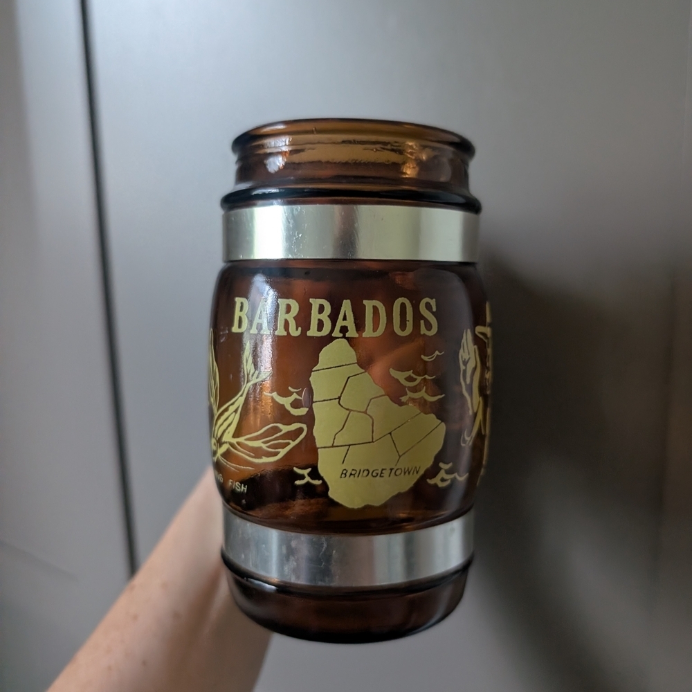 Barbados Brown Glass Accent Jar